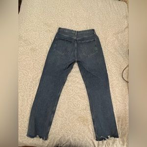 Blue high waisted jeans from Agolde size 27 not stretchy material so size down